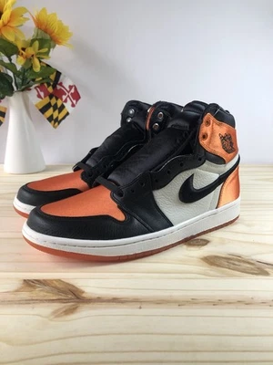 Nike Air Jordan 1 Retro OG Alto Satén Roto Tablero Trasero W USW10 UK7.5 Foto 1 de 4