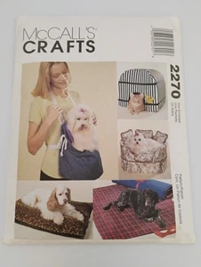 McCall's 2270 Pet Accessories Pattern House Sofa Carrier Pillow Bed 1999 Uncut - Picture 1 of 3