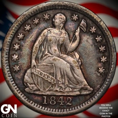 1842 P Seated Liberty Half Dime A1118 - Image 1 of 2