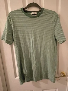 Men’s Cos Green Striped T Shirt Size Medium - Picture 1 of 6