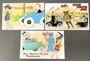 # T5859    AUTO COMIC      POSTCARD LOT,   3  DIF. CARDS - Picture 1 of 2