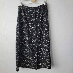 Kylie Lee womens skirt size 14 button front floral midi cottagecore boho vtg - Picture 1 of 8