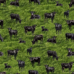 Handmade Valance or Curtain Panel The Herd Cows - Picture 1 of 7