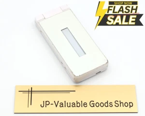[C] SHARP AQUOS Keitai 3 805SH 806SH White Android Flip Phone Unlocked SIM Japan - Afbeelding 1 van 16