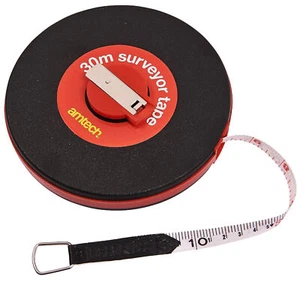 30M SURVEYOR BUILDERS FIBREGLASS MEASURE MEASURING TAPE	 - Picture 1 of 3