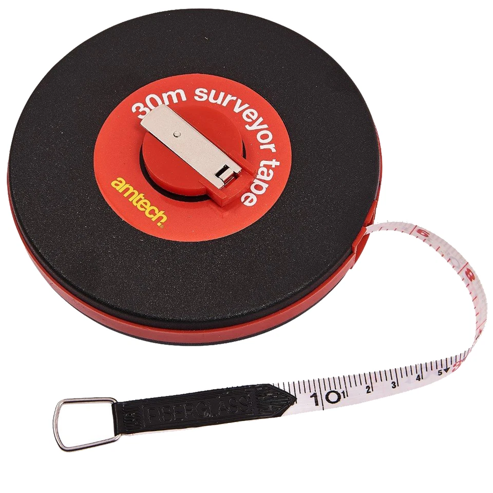 30M SURVEYOR BUILDERS FIBREGLASS MEASURE MEASURING TAPE	 - Image 1 of 3