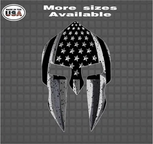 Corrections Officer Thin Silver Line Spartan Helmet Vinyl Decal Sticker   - Picture 1 of 1