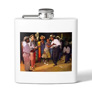 Juke Joint Dancing 1930 African American Dancers Flask 6oz Stainless Steel - Picture 1 of 5