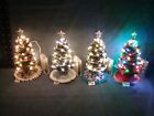 Dollhouse Miniature 7" Christmas Tree Set (#17,#18,#19, or #20)(working lights)