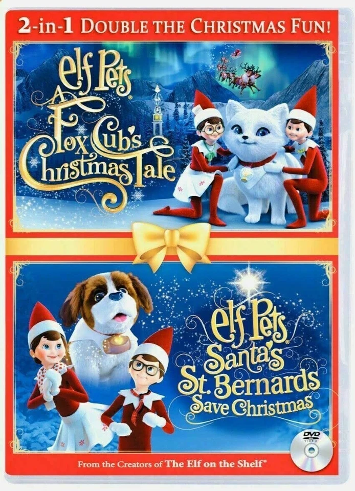 ELF PETS-Fox Cubs and St. Bernard's CHRISTMAS SHOWS  NEW SEALED - Image 1 of 1