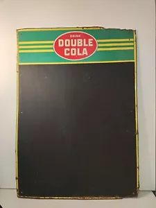 Insegna Pubblicitaria Vintage Drink Doppia Cola Lavagna Colorata 27,5" X 19,5" - Foto 1 di 15