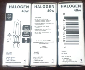 9 Pack 40W G9 T4 120V Clear Bulb 480 Lumens 40G9 - Picture 1 of 7