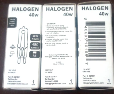 9 Pack 40W G9 T4 120V Clear Bulb 480 Lumens 40G9 - Image 1 of 4