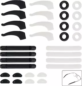 16 Paia Ferma Occhiali in Silicone, Gommini Antiscivolo, Gancio Ear Grips, Lacci - Foto 1 di 12