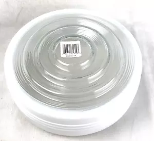 Mappamondo da soffitto atomico moderno metà secolo grande tondo vintage 10" vetro trasparente/bianco - Foto 1 di 6