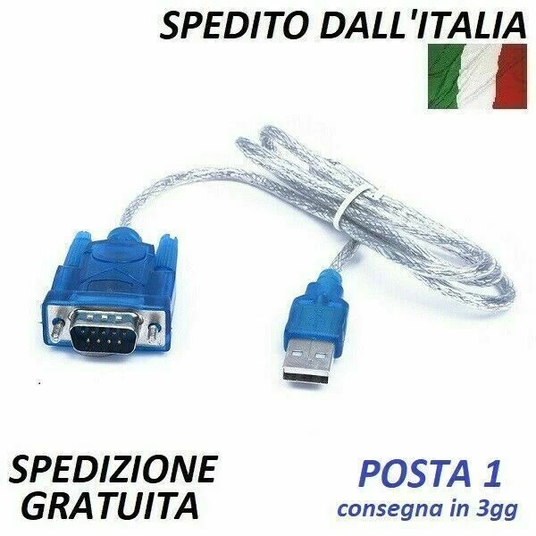 Cavo adattatore convertitore da USB a SERIALE RS232 - Immagine 1 di 2