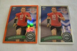 2011 TOPPS CHROME GREG McELROY JETS RC. # 86 ORANGE REF. RC CARD & RC CARD - Picture 1 of 3