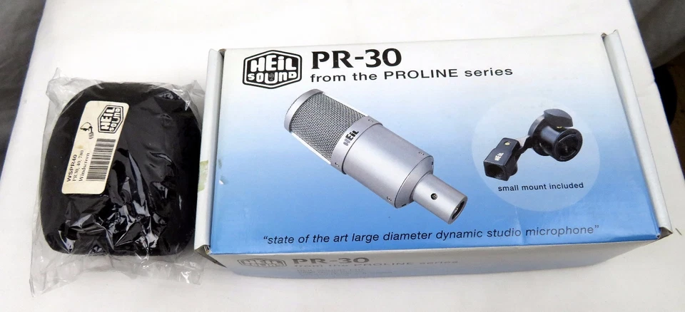 Heil Sound PR 30 Dynamic Studio Microphone with Windscreen - NOS , Free Shipping - Image 1 of 2