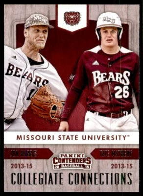 2015 Panini Contenders Collegiate Connections Jon Harris/Tate Matheny #9 Insert - Image 1 of 2