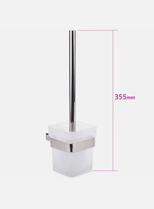 Square Wall Free Standing Toilet Brush Holder Set - Picture 1 of 3
