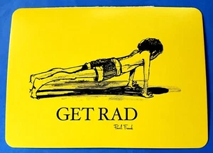 Postcard Paul Frank "Get Rad" Boy Doing Pushups 4.75" X 6.5" - Picture 1 of 2