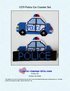 Juego de montaña rusa de coche de policía - patrón o kit de lona de plástico - Imagen 1 de 1