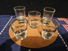 lot of ( 5) jack daniels shot glasses set