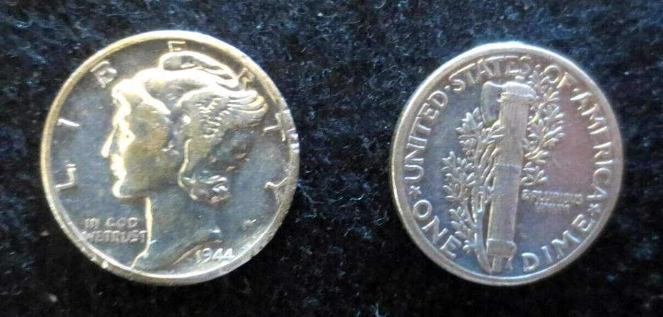 ***1944**** MERCURY SILVER DIME*** CIRCULATED ****NEAR MINT - Image 1 of 1