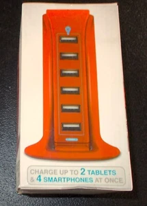 ADURO 6 USB PORT Charging Power Tower Station, NEW! super handy, cool red color - Picture 1 of 3