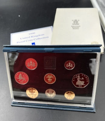 1990 United Kingdom Proof Coin Set with Box & COA #B - Image 1 of 4