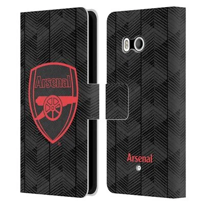 OFFICIAL ARSENAL FC CREST AND GUNNERS LOGO LEATHER BOOK CASE FOR HTC PHONES 1 - Image 1 of 4