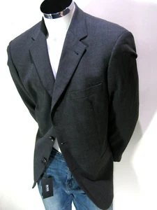 Hugo Boss Mens Blazer 42R Gray Knit Wool Sport Coat Ventless Suit Jacket $550 - Picture 1 of 17