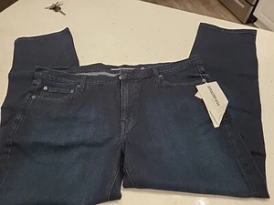 Pantalones de mezclilla Amazon Essentials ajustados picados azul oscuro talla 40W x 32L ETIQUETAS NUEVAS - Imagen 1 de 2