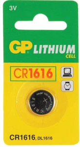 1X GP LITHIUM CELL CR1616 3V KNOPFZELLE BATTERIE - Bild 1 von 2