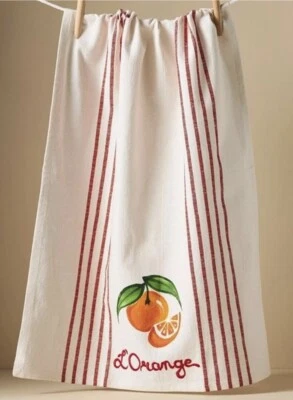 NWT ANTHROPOLOGIE Harlie Brown Studio L’Orange French Tea DISH TOWEL Dishtowel - Image 1 of 2