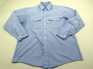 VTG Fieldmaster Shirt Mens XL Perma-Prest Blue Button Down Outdoor Pockets - Picture 1 of 10