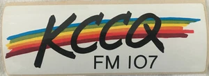KCCQ FM 107 Radio Station Rainbow Bumper Sticker 1980's - Picture 1 of 1
