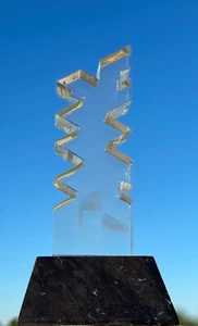 Sculpture Ornament Lucite Antique Vintage Signed P. A. - Picture 1 of 5