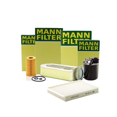 Mann-Filter Air Cabin Fuel Engine Oil Filter Kit For Mercedes-Benz ML250 - Image 1 of 2