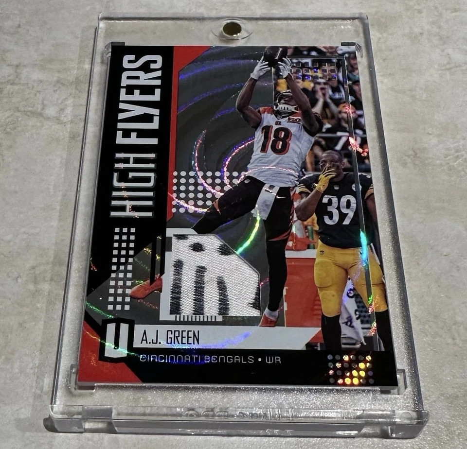 Panini Unparalleled A.J. Green High Flyers Game Used Patch Auto Inscription - Image 1 of 1