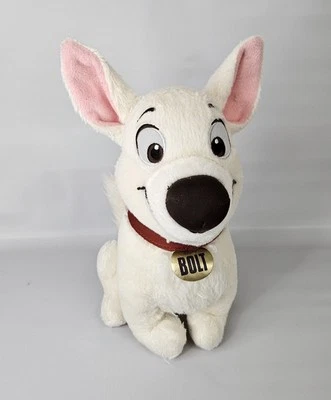 Disney Parks Bolt 12" Plush White Dog Sitting Embroidered Eyes Pre-Owned - Image 1 of 4