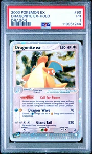 PSA 1 PR 2003 Pokemon EX Dragon Dragonite EX Holo Foil 90/97 - Picture 1 of 2