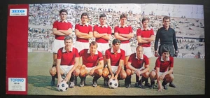 POSTER DREISEITIG MAGAZIN BIG A.C. TURIN FUSSBALL 1967 AGROPPI VIERI MERONI - Bild 1 von 2