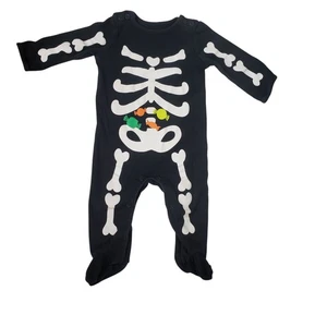 Carter's Just One You Baby Skeleton Halloween Sleep N' Play 9M - Picture 1 of 5