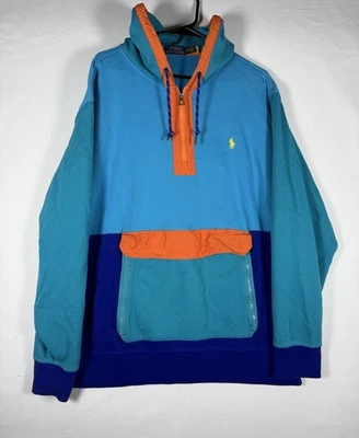 Polo Ralph Lauren Jacket Mens XXL Colorblock Double Knit Take-Away Hooded Anorak - Image 1 of 4