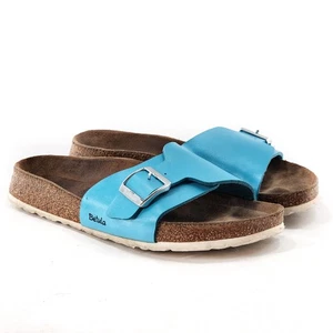 BETULA BIRKENSTOCK Betula Women's Catalina Turquoise Blue Sandal Slide Size 39 8 - Picture 1 of 5