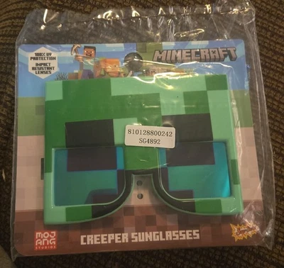 New Sealed Minecraft Creeper Sunglasses. 100% UV Protection. - Image 1 of 2