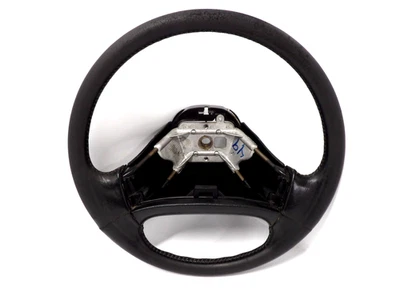 92-96 Ford F150 F250 F350 Bronco XLT Black Column Leather Wrap Steering Wheel OE - Image 1 of 4