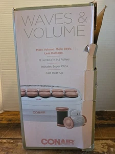 Conair Waves & Volume Jumbo Ceramic Hot Rollers Jumbo 1 1/2 Inch - Pink  - Picture 1 of 4