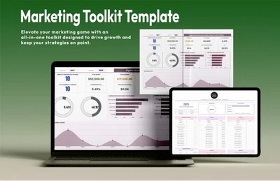 Pacchetto di modelli di strumenti di marketing 20+ | Modelli di fogli Excel e Google - Immagine 1 di 4